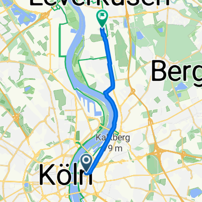 Innenstadt, Köln nach Chempark, Leverkusen