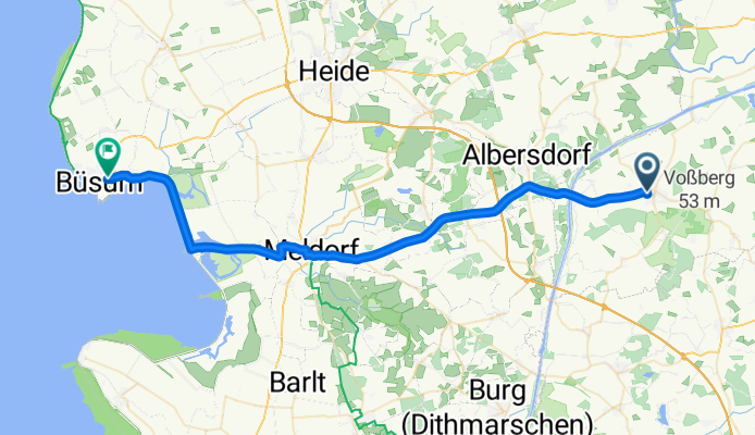 Leipziger Straße, Hanerau-Hademarschen nach Bahnhofstraße, Büsum