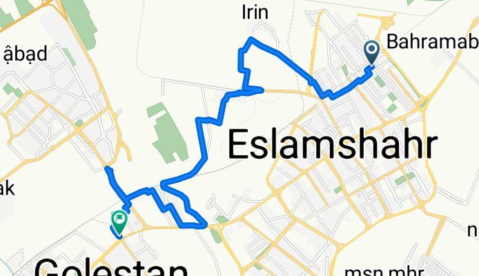 Route in Tehran