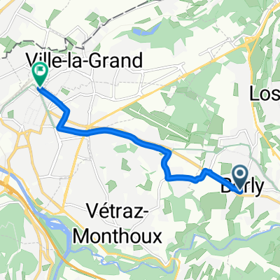 Chemin Lapraz, Cranves-Sales à Esplanade François Mitterrand, Annemasse