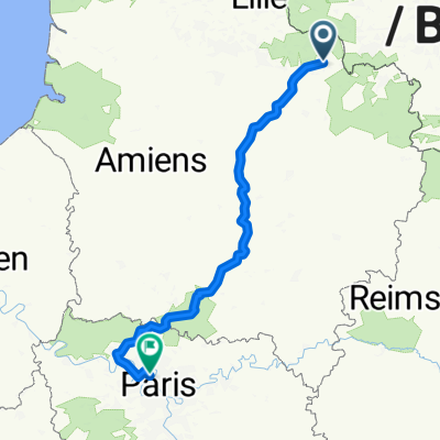 LILLE PARIS J1 - Lille - Bapaume + LILLE PARIS J2 - Bapaume - Lacroix-Saint-Ouen + LILLE PARIS J3 - Lacroix-Saint-Ouen - Asnières sur Seine