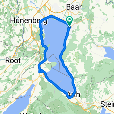 Blick auf Zugersee – Zug (Speckli-Kiosk) Runde von Zug Postplatz