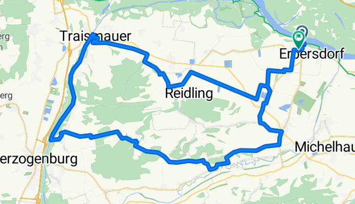 Route in Zwentendorf an der Donau