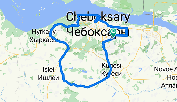 Route in Cheboksary