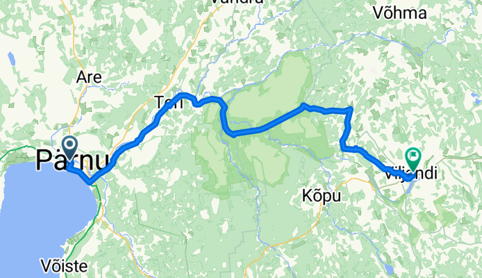 From Parnu to Viljandi