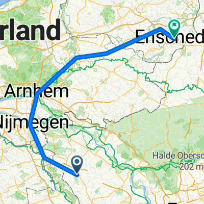 Weeze– Enschede (via NL cities)