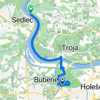 Route in Prague