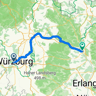 Route from Würzburg