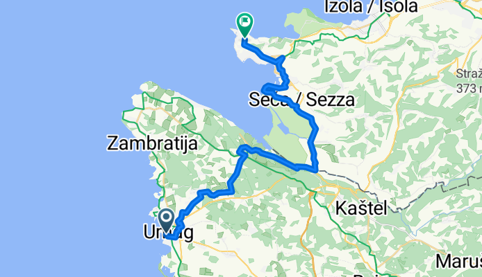 Obala Josipa Broza Tita, Umag nach Ulica IX. Korpusa, Piran