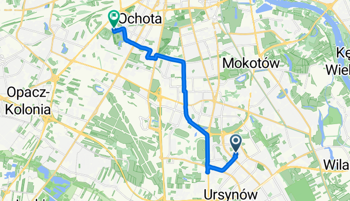 Zamiany, Warszawa do Kukiełki, Warszawa