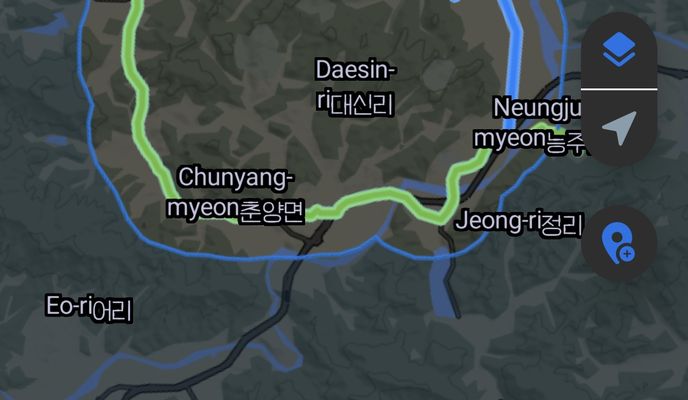 Zdjęcie 1 trasy Bikemap „능주면 26-7 ~ 능주면”