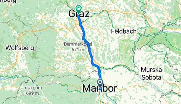 Ulica Heroja Staneta, Maribor to Hauptplatz, Graz