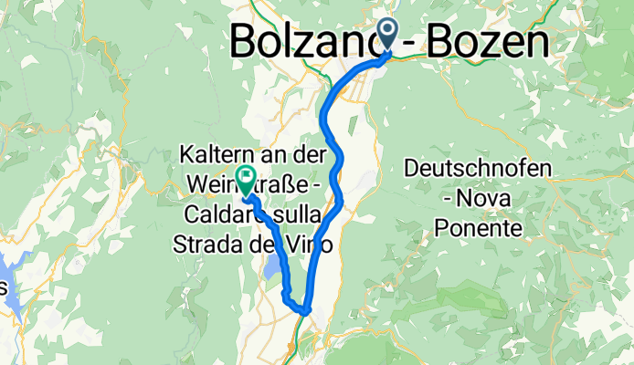Von Bozen bis Kaltern an der Weinstrasse