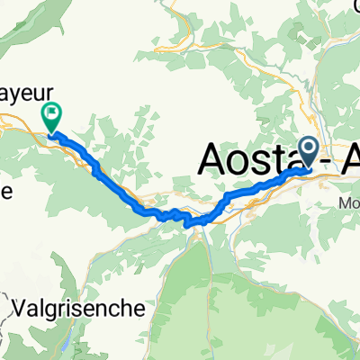 Corso Battaglione Aosta, Aosta a Rue Valdigne, Morgex