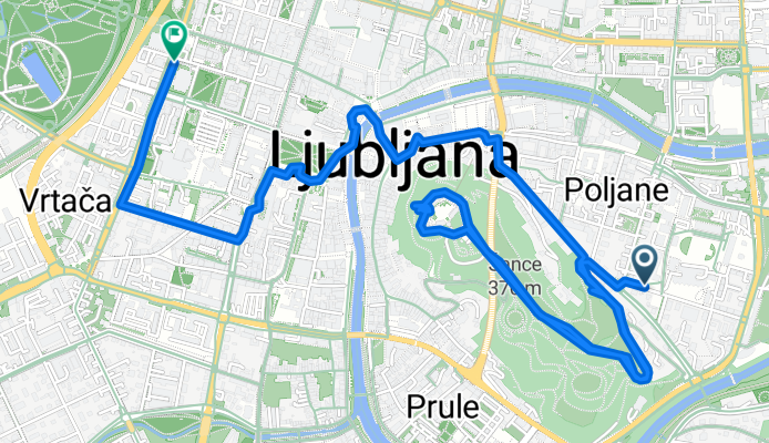 Hudovernikova ulica nach Prešernova cesta