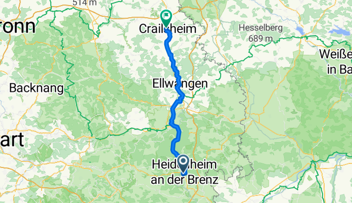 Crailsheim nach Schloß Hellenstein