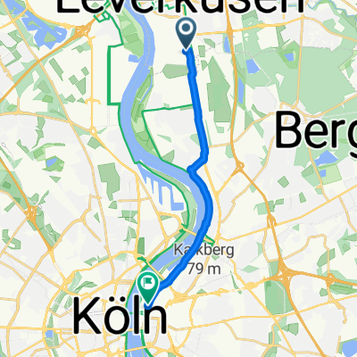 Chempark, Leverkusen nach Auenweg, Köln