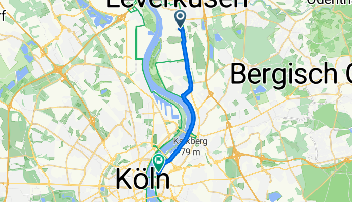 Chempark, Leverkusen nach Auenweg, Köln