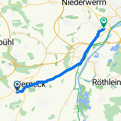 Galgengarten, Werneck nach Kreuzstraße, Schweinfurt