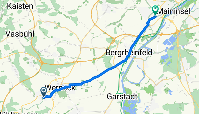 Galgengarten, Werneck nach Kreuzstraße, Schweinfurt