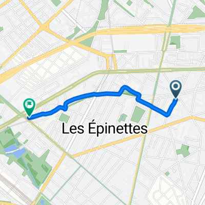Impasse du Talus, Paris à Avenue de la Porte de Clichy, Paris