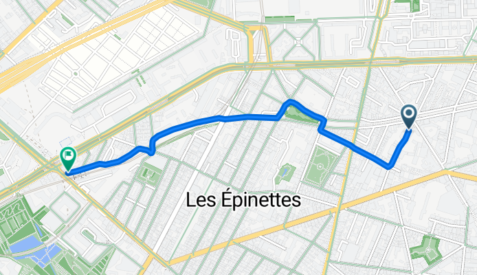 Impasse du Talus, Paris à Avenue de la Porte de Clichy, Paris