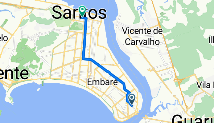 Rua República do Equador, Santos a Rua Itororó, Santos