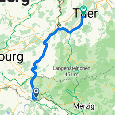 4. Etappe - Bergstraße, Perl nach Zuckerbergstraße, Trier