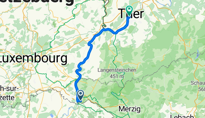 4. Etappe - Bergstraße, Perl nach Zuckerbergstraße, Trier