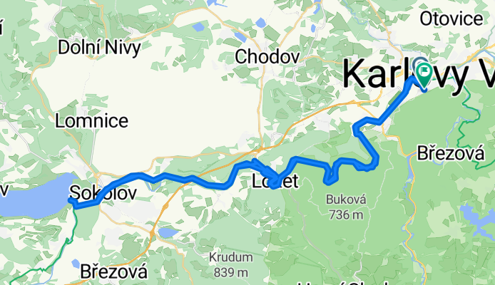 Šumavská, Карлові Вари до Šumavská, Карлові Вари