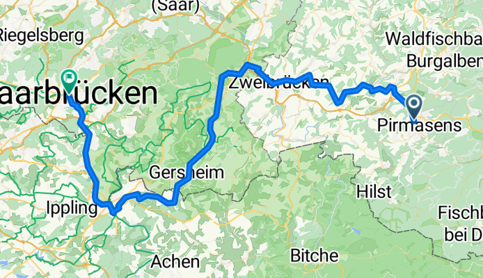 Blumenstraße, Pirmasens to Cecilienstraße, Saarbrücken