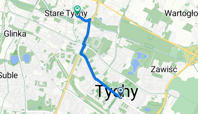 al Niepodległości, Tychy do T Kościuszki, Tychy