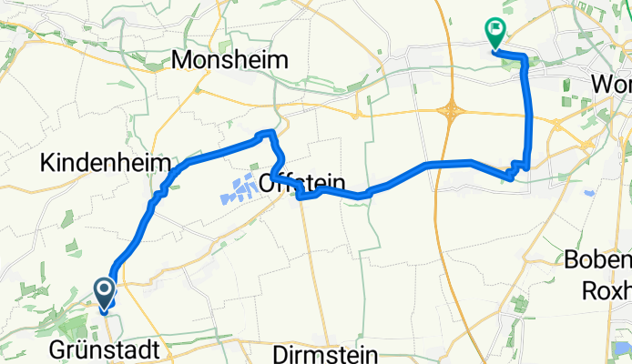 Uhlandstraße, Grünstadt nach Adam-Riese-Straße, Worms