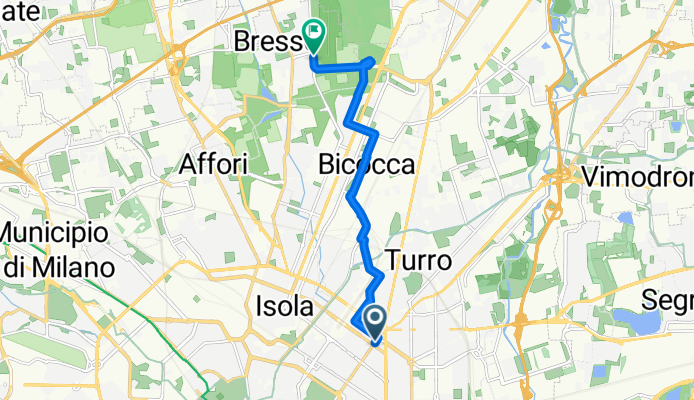 Via Saverio Mercadante, Milano a Via XXV Aprile, Bresso