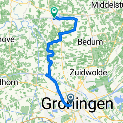 Leliesingel, Groningen nach Havenstraat, Winsum