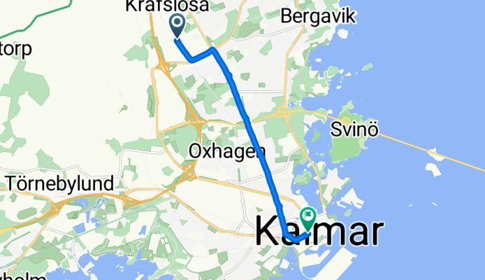 Franska vägen, Kalmar to Ölandsgatan, Kalmar