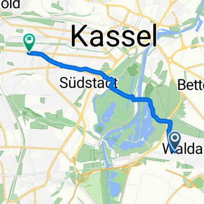 Nürnberger Straße, Kassel nach Wilhelmshöher Allee, Kassel