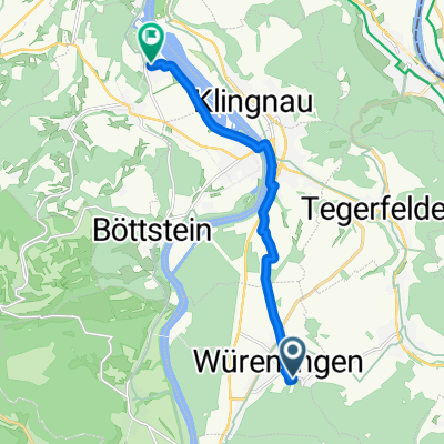 Baderweg, Würenlingen nach Lerchenweg, Leuggern