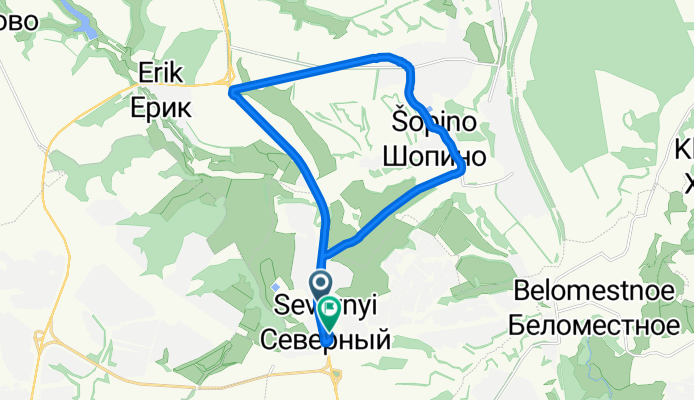 Шоссейная улица, Северный до Олимпийская улица, Северный