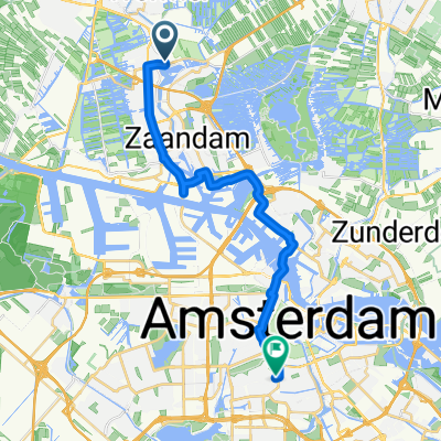 Kalverringdijk, Zaandam do Roelof Hartstraat, Amsterdam