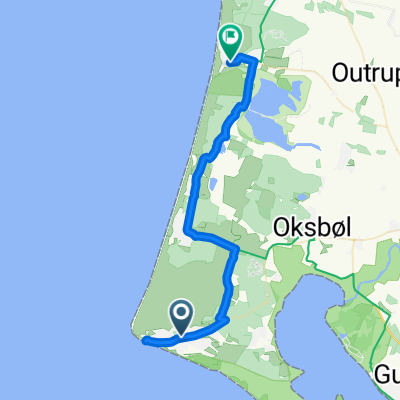 Blåvandvej, Blåvand nach Hjelmevej, Henne