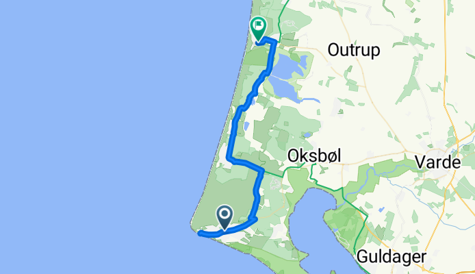 Blåvandvej, Blåvand nach Hjelmevej, Henne