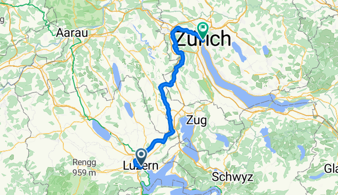 Luzern Zurich rotası2