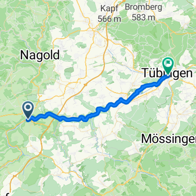 Schillerstraße nach Tübingen Neckarbrücke