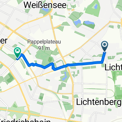 Genslerstraße, Berlin to Pankow, Berlin