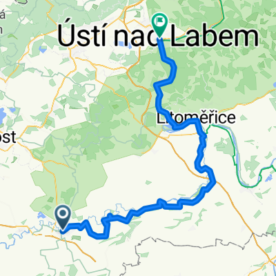 Hilbertova, Louny nach Mírové náměstí, Ústí nad Labem