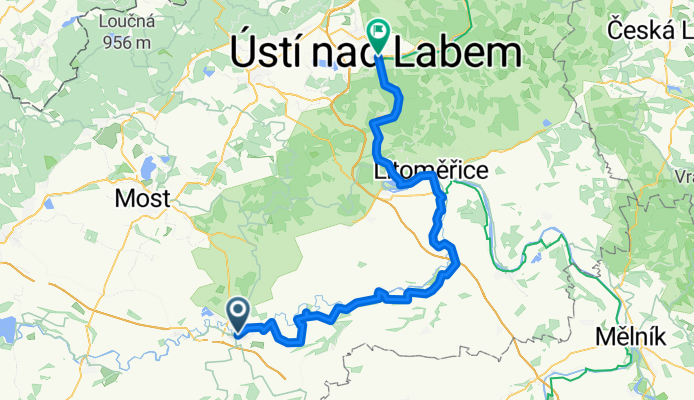 Hilbertova, Louny nach Mírové náměstí, Ústí nad Labem