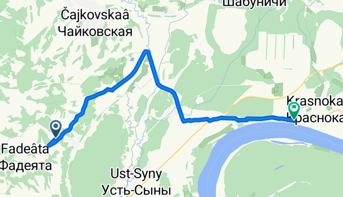 От Неизвестная Дорога до улица Комарова