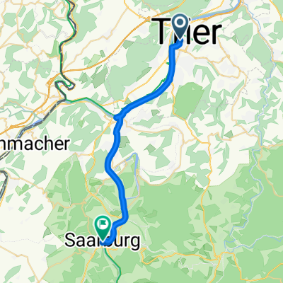 1.Etappe In den Moselauen, Trier nach Graf-Siegfried-Straße, Saarburg