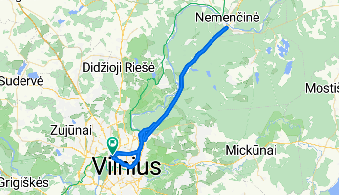 Route in Vilnius